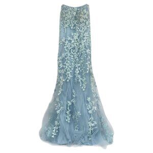 Stacees Blue Rhinestone Mermaid Formal Prom Dress | Size S